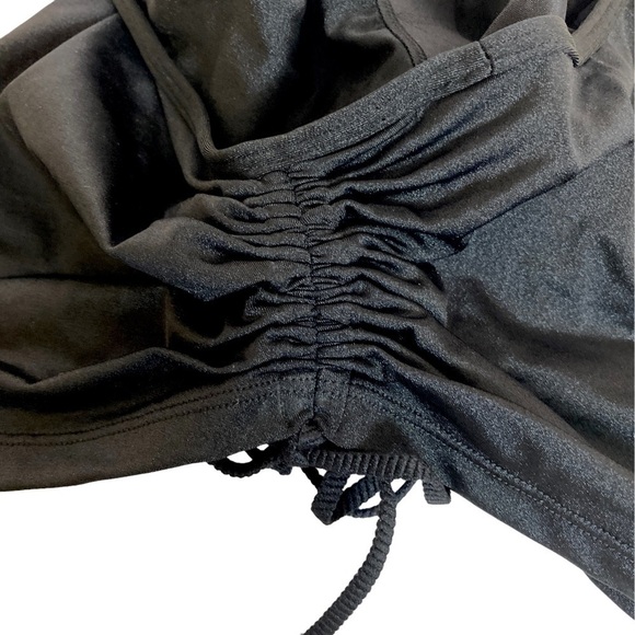 ALALA Sports Top Medium Black Racer Back Tank Ruched Side Ties - Picture 4 of 7